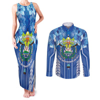 Viva El Salvador Couples Matching Tank Maxi Dress and Long Sleeve Button Shirt Happy Independence Day - Wonder Print Shop