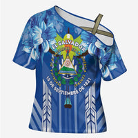 Viva El Salvador Cross Shoulder Shirt Happy Independence Day - Wonder Print Shop