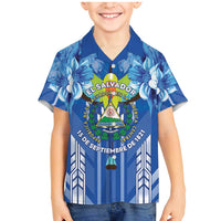 Viva El Salvador Family Matching Mermaid Dress and Hawaiian Shirt Happy Independence Day - Wonder Print Shop