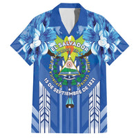 Viva El Salvador Family Matching Short Sleeve Bodycon Dress and Hawaiian Shirt Happy Independence Day - Wonder Print Shop