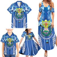 Viva El Salvador Family Matching Summer Maxi Dress and Hawaiian Shirt Happy Independence Day - Wonder Print Shop