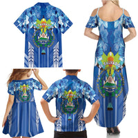 Viva El Salvador Family Matching Summer Maxi Dress and Hawaiian Shirt Happy Independence Day - Wonder Print Shop