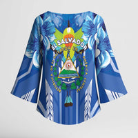 Viva El Salvador Kimono Sleeve Blouse Happy Independence Day - Wonder Print Shop