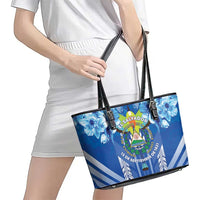Viva El Salvador Leather Tote Bag Happy Independence Day - Wonder Print Shop