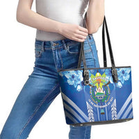 Viva El Salvador Leather Tote Bag Happy Independence Day - Wonder Print Shop