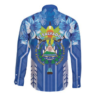 Viva El Salvador Long Sleeve Button Shirt Happy Independence Day - Wonder Print Shop