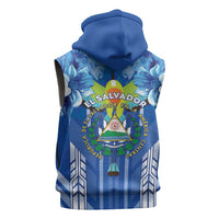Viva El Salvador Sleeveless Zip Hoodie Happy Independence Day - Wonder Print Shop