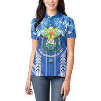 Viva El Salvador Women Polo Shirt Happy Independence Day - Wonder Print Shop