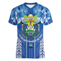 Viva El Salvador Women V-Neck T-Shirt Happy Independence Day - Wonder Print Shop
