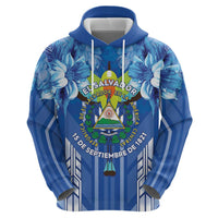 Viva El Salvador Zip Hoodie Happy Independence Day - Wonder Print Shop