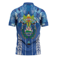 Viva El Salvador Zipper Polo Shirt Happy Independence Day - Wonder Print Shop