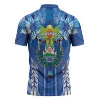 Viva El Salvador Zipper Polo Shirt Happy Independence Day - Wonder Print Shop