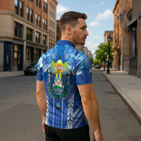 Viva El Salvador Zipper Polo Shirt Happy Independence Day - Wonder Print Shop