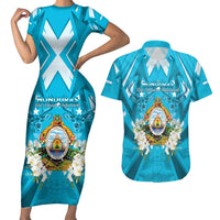 Honduras Independence Day Couples Matching Short Sleeve Bodycon Dress and Hawaiian Shirt Coat Of Arms Special Style - Wonder Print Shop