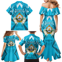 Honduras Independence Day Family Matching Mermaid Dress and Hawaiian Shirt Coat Of Arms Special Style - Wonder Print Shop