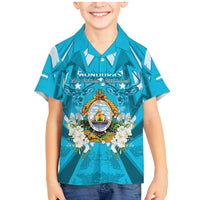 Honduras Independence Day Family Matching Mermaid Dress and Hawaiian Shirt Coat Of Arms Special Style - Wonder Print Shop