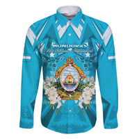 Honduras Independence Day Family Matching Off The Shoulder Long Sleeve Dress and Hawaiian Shirt Coat Of Arms Special Style - Wonder Print Shop