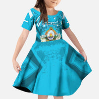 Honduras Independence Day Family Matching Off Shoulder Maxi Dress and Hawaiian Shirt Coat Of Arms Special Style - Wonder Print Shop