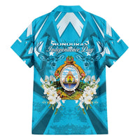 Honduras Independence Day Family Matching Off Shoulder Maxi Dress and Hawaiian Shirt Coat Of Arms Special Style - Wonder Print Shop