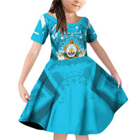 Honduras Independence Day Family Matching Off Shoulder Short Dress and Hawaiian Shirt Coat Of Arms Special Style - Wonder Print Shop