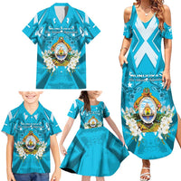Honduras Independence Day Family Matching Summer Maxi Dress and Hawaiian Shirt Coat Of Arms Special Style - Wonder Print Shop