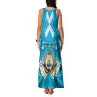Honduras Independence Day Family Matching Tank Maxi Dress and Hawaiian Shirt Coat Of Arms Special Style - Wonder Print Shop