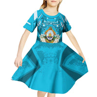 Honduras Independence Day Kid Short Sleeve Dress Coat Of Arms Special Style - Wonder Print Shop