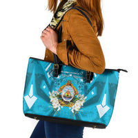 Honduras Independence Day Leather Tote Bag Coat Of Arms Special Style - Wonder Print Shop