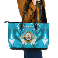 Honduras Independence Day Leather Tote Bag Coat Of Arms Special Style - Wonder Print Shop