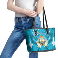 Honduras Independence Day Leather Tote Bag Coat Of Arms Special Style - Wonder Print Shop