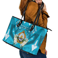 Honduras Independence Day Leather Tote Bag Coat Of Arms Special Style - Wonder Print Shop
