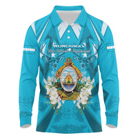 Honduras Independence Day Long Sleeve Polo Shirt Coat Of Arms Special Style - Wonder Print Shop