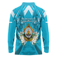 Honduras Independence Day Long Sleeve Polo Shirt Coat Of Arms Special Style - Wonder Print Shop