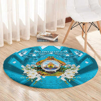 Honduras Independence Day Round Carpet Coat Of Arms Special Style - Wonder Print Shop