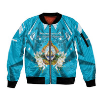 Honduras Independence Day Sleeve Zip Bomber Jacket Coat Of Arms Special Style - Wonder Print Shop