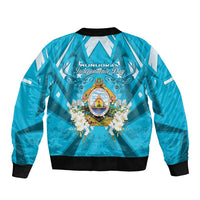 Honduras Independence Day Sleeve Zip Bomber Jacket Coat Of Arms Special Style - Wonder Print Shop