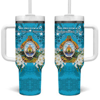 Honduras Independence Day Tumbler With Handle Coat Of Arms Special Style - Wonder Print Shop