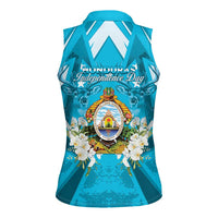 Honduras Independence Day Women Sleeveless Polo Shirt Coat Of Arms Special Style - Wonder Print Shop