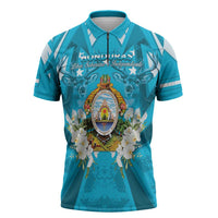 Honduras Independence Day Zipper Polo Shirt Coat Of Arms Special Style - Wonder Print Shop