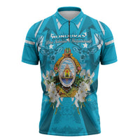 Honduras Independence Day Zipper Polo Shirt Coat Of Arms Special Style - Wonder Print Shop