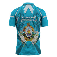 Honduras Independence Day Zipper Polo Shirt Coat Of Arms Special Style - Wonder Print Shop