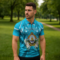 Honduras Independence Day Zipper Polo Shirt Coat Of Arms Special Style - Wonder Print Shop