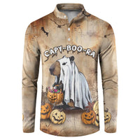 Halloween Capy Boo Ra Button Sweatshirt Spooky Bara Season LT05 - Wonder Print Shop