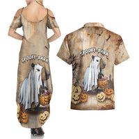 Halloween Capy Boo Ra Couples Matching Summer Maxi Dress and Hawaiian Shirt Spooky Bara Season LT05 - Wonder Print Shop