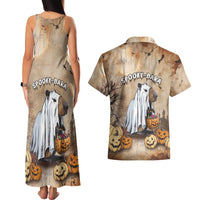 Halloween Capy Boo Ra Couples Matching Tank Maxi Dress and Hawaiian Shirt Spooky Bara Season LT05 - Wonder Print Shop