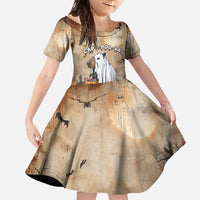 Halloween Capy Boo Ra Family Matching Off The Shoulder Long Sleeve Dress and Hawaiian Shirt Spooky Bara Season LT05 - Wonder Print Shop