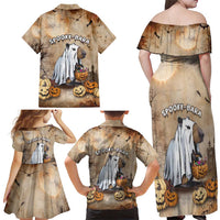 Halloween Capy Boo Ra Family Matching Off Shoulder Maxi Dress and Hawaiian Shirt Spooky Bara Season LT05 - Wonder Print Shop