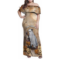 Halloween Capy Boo Ra Family Matching Off Shoulder Maxi Dress and Hawaiian Shirt Spooky Bara Season LT05 - Wonder Print Shop