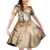 Halloween Capy Boo Ra Family Matching Off Shoulder Short Dress and Hawaiian Shirt Spooky Bara Season LT05 - Wonder Print Shop