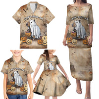 Halloween Capy Boo Ra Family Matching Puletasi and Hawaiian Shirt Spooky Bara Season LT05 - Wonder Print Shop